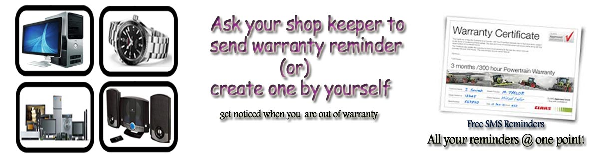 warranty reminder free on sms
